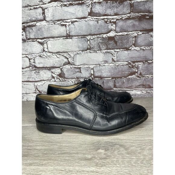 PRONTO UOMO Black Leather Split Toe Oxfords Lace Up Shoes Men’s Sz 10.5M US/44EU - Picture 1 of 16
